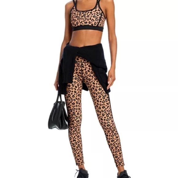 Aqua Other - AQUA Printed Toned Out Double Strap Leopard Print Sports Bra - Exclusive NWT